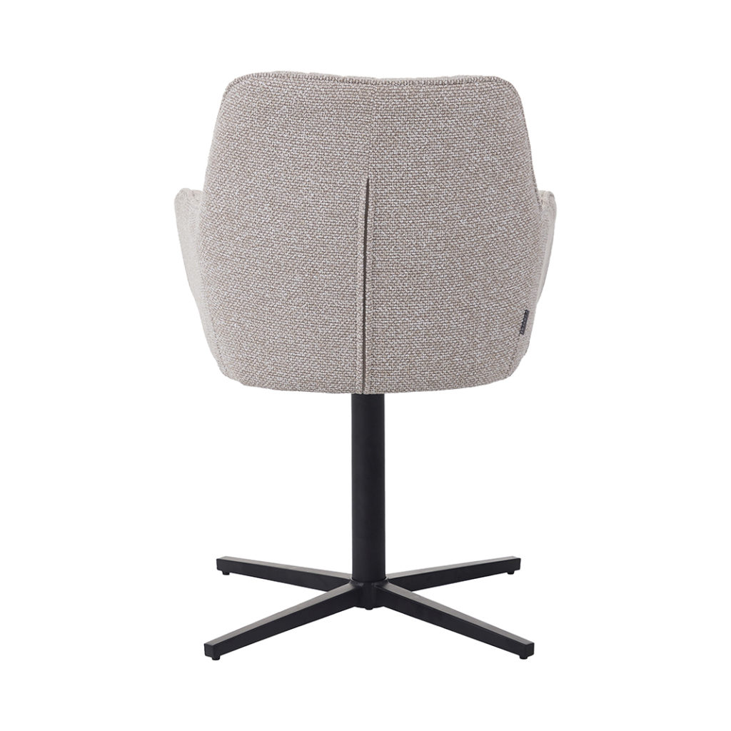 LABEL51 Eetkamerstoel I_Mira - Naturel - Royal Boucle - Black Frame - Afbeelding 5