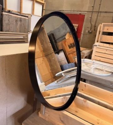 OUTLET! Ronde spiegel zwart 67 cm