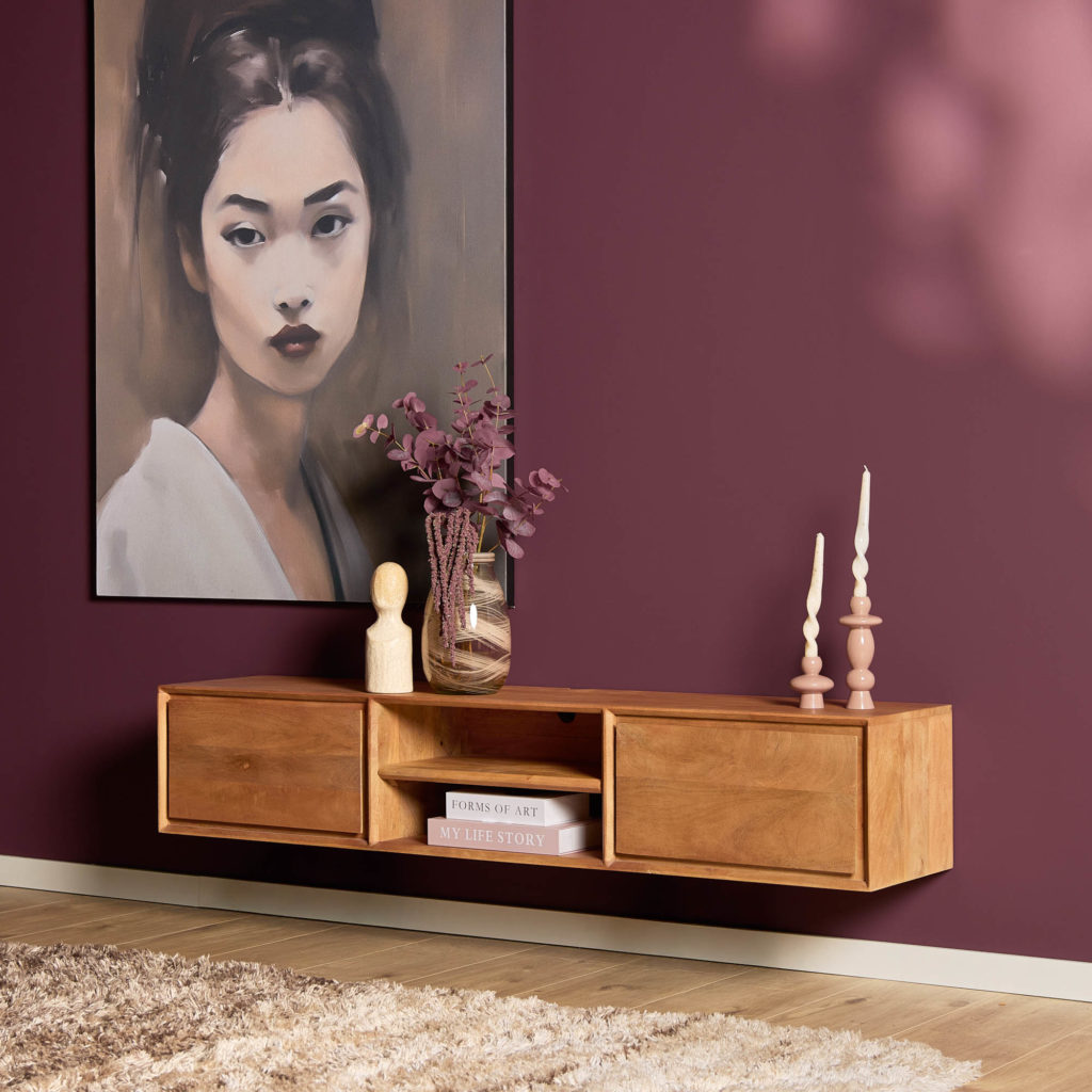 Zwevend tv-meubel Ambiance Naturel | 160 cm - Afbeelding 7