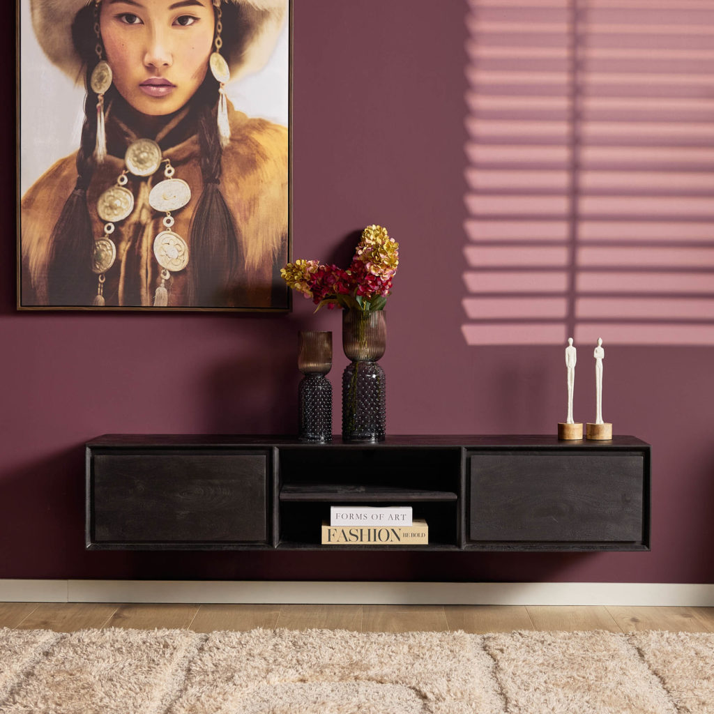 Zwevend tv-meubel Ambiance Zwart | 160 cm - Afbeelding 6