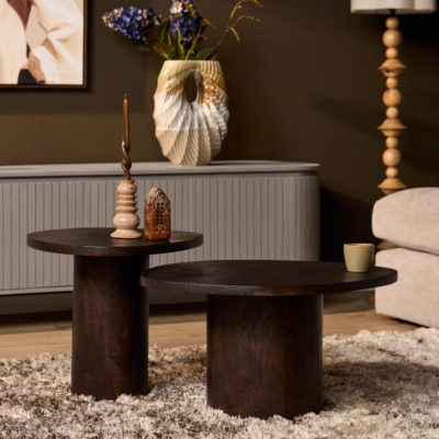 Salontafel Mirre | Bruin | Set van 2