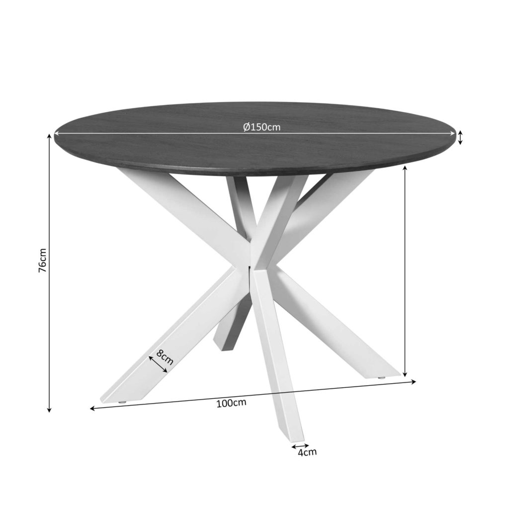 Eettafel Madison Bruin | 130 cm | Poot zandkleurig - Afbeelding 7