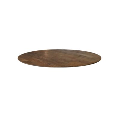 LABEL51 Eetkamertafel Tafelblad Sloppy Edge - Nature Smooth - Mangohout - 120 cm - Rond Sloppy
