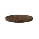 LABEL51 Eetkamertafel Tafelblad Sloppy Edge - Espresso - Mangohout - 120 cm - Rond Straight