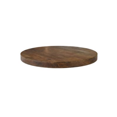 LABEL51 Eetkamertafel Tafelblad Straight Edge - Nature Smooth - Mangohout - 110 cm - Rond Straight