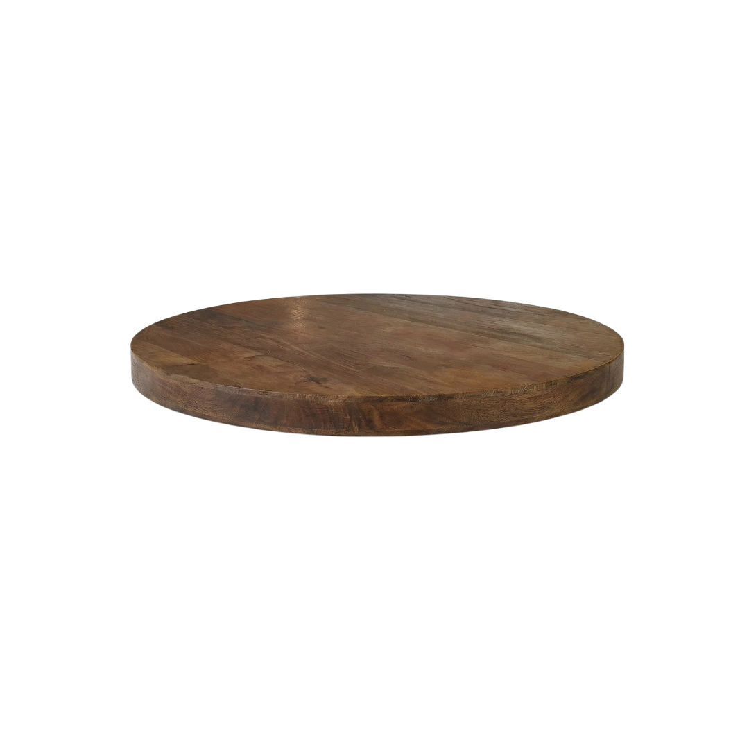 Het Steigerhouthuis LABEL51 Eetkamertafel Tafelblad Straight Edge - Nature Smooth - Mangohout - 110 cm - Rond Straight