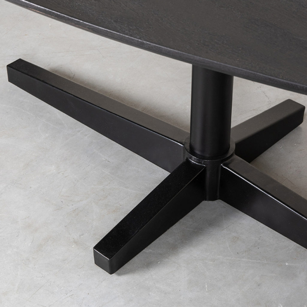 LABEL51 Eetkamertafel Rosie - Zwart - Mangohout - 260cm - Afbeelding 5