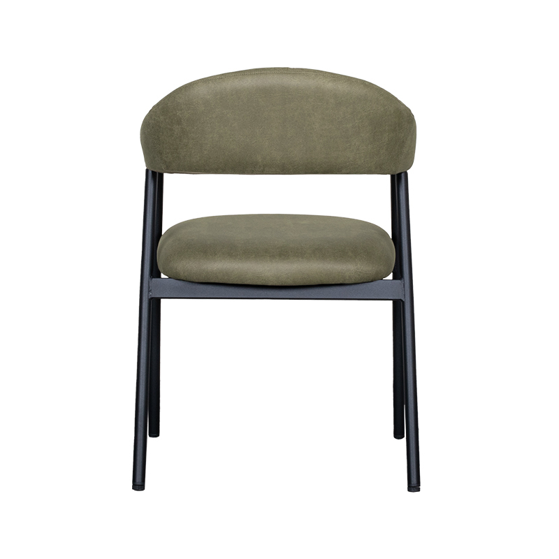 LABEL51 Eetkamerstoel Amaze - Moss - Micro Suede - Zwart Metalen Frame - Afbeelding 5