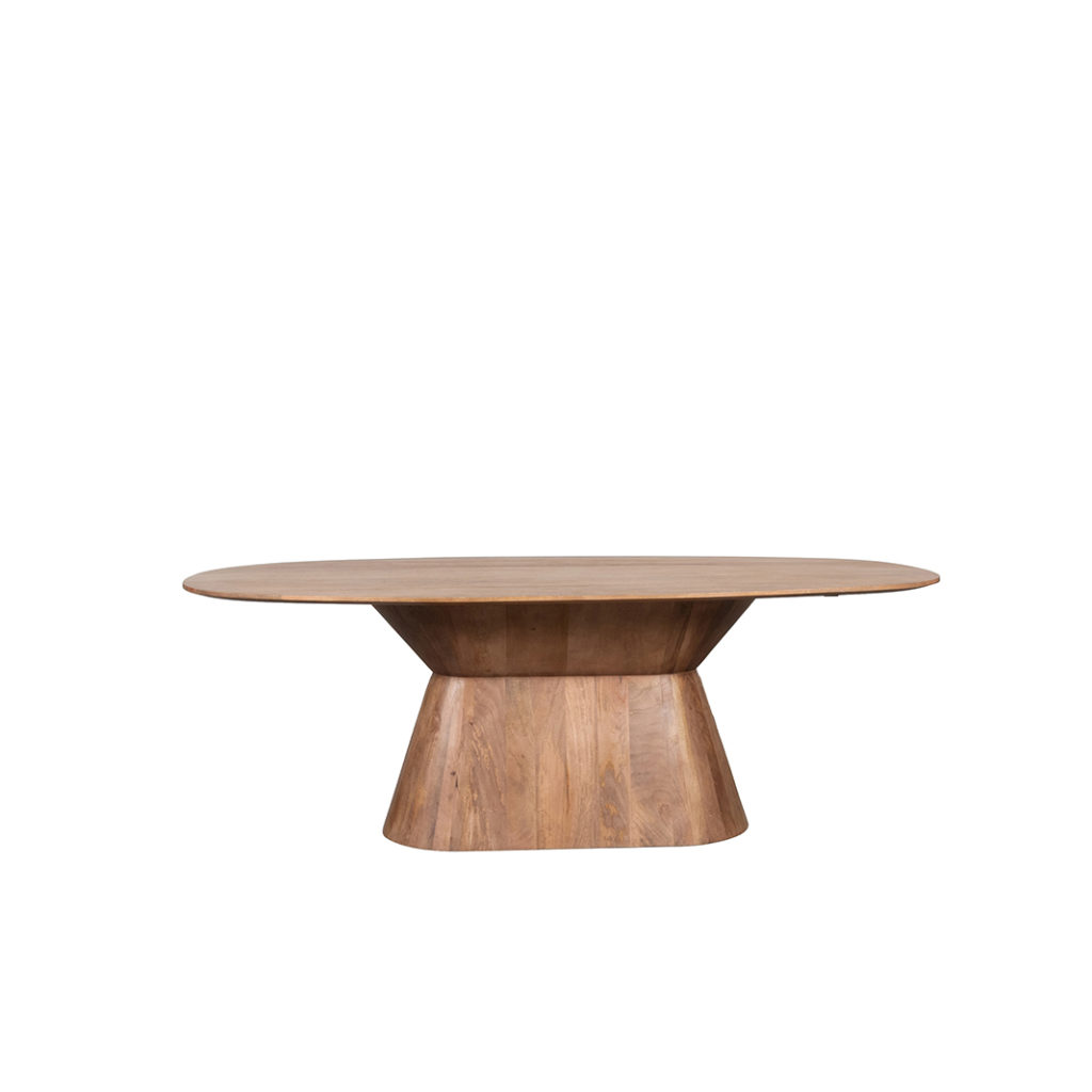 LABEL51 Eetkamertafel Jagger - Nature Smooth - Mangohout - 200 cm - Ovaal - Afbeelding 2