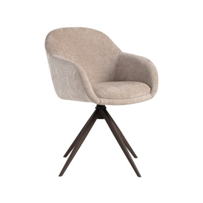 LABEL51 Eetkamerstoel Fiby - Clay - Elite - Brons Metalen Frame