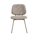 LABEL51 Eetkamerstoel Ravenna - Naturel - Royal Boucle - Taupe Metalen Frame