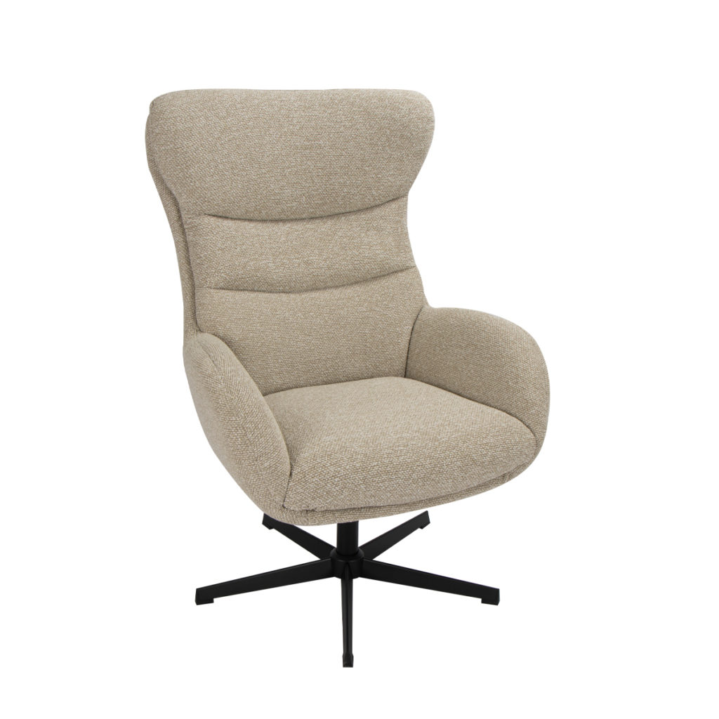 LABEL51 Fauteuil Malmo - Naturel - Royal Boucle - Incl. Hocker - Afbeelding 2