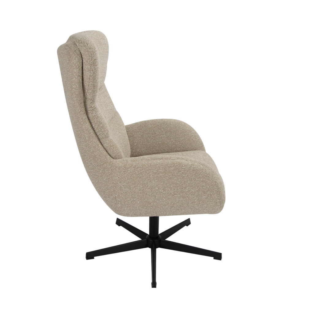 LABEL51 Fauteuil Malmo - Naturel - Royal Boucle - Incl. Hocker - Afbeelding 5