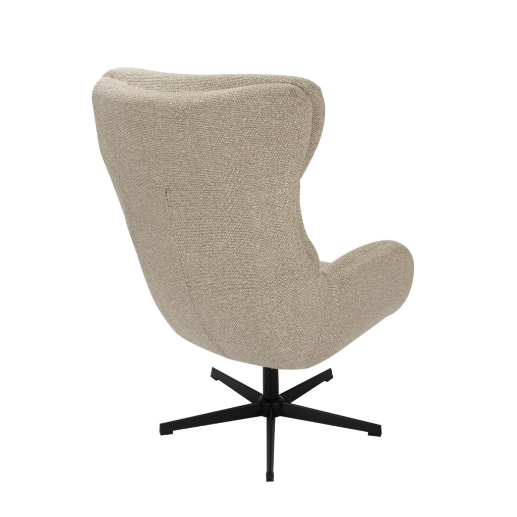 LABEL51 Fauteuil Malmo - Naturel - Royal Boucle - Incl. Hocker - Afbeelding 6
