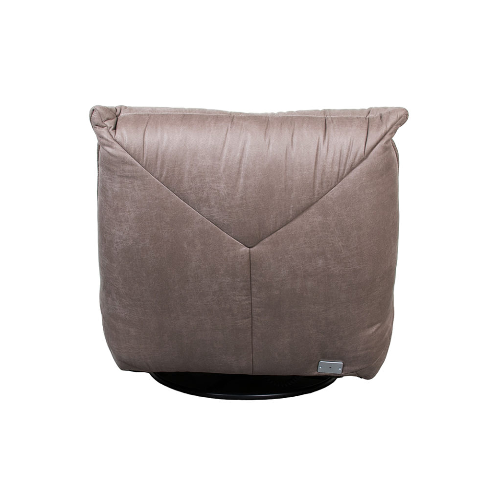 LABEL51 Fauteuil Powernap Station - Taupe - Micro Suede - One Size - Afbeelding 6