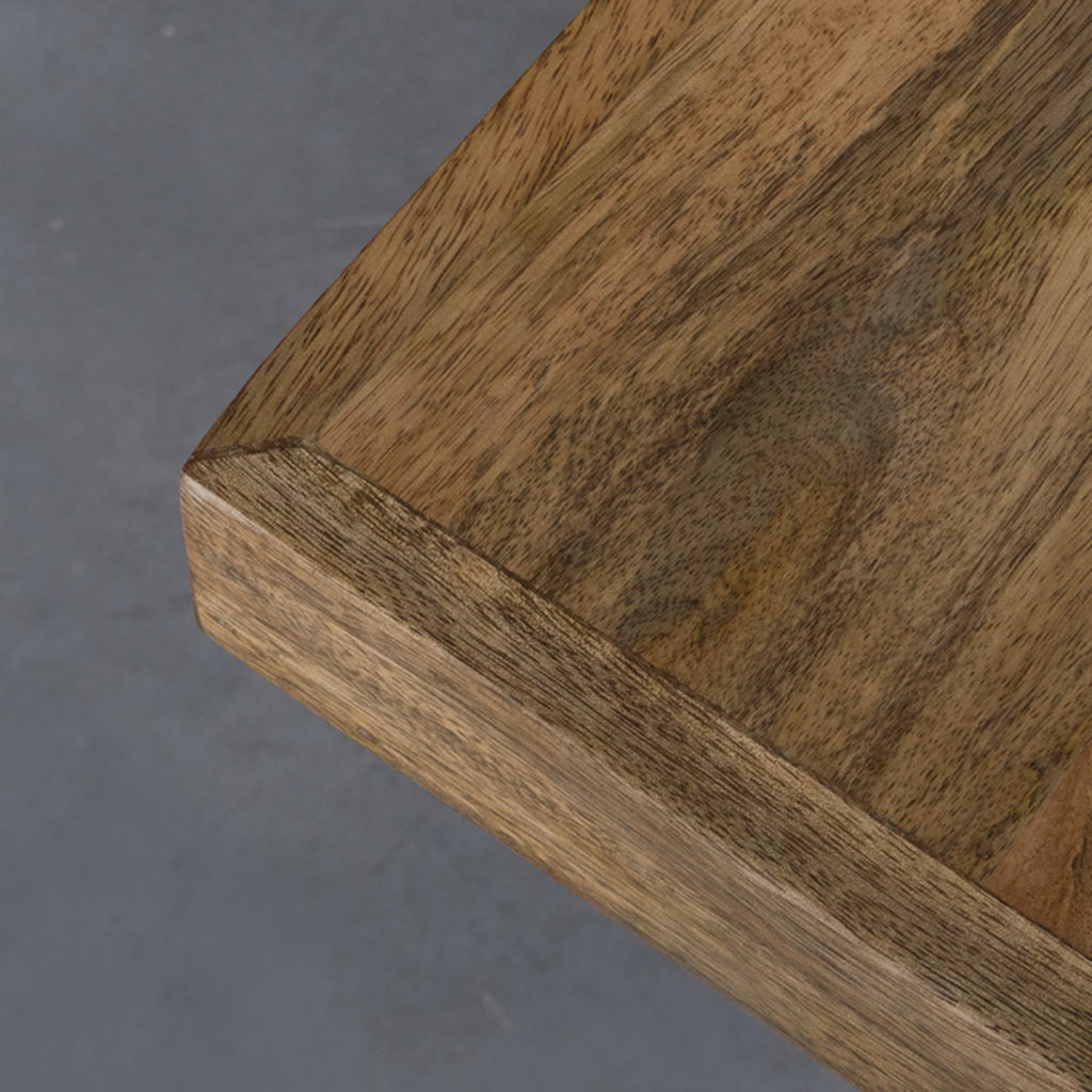 LABEL51 Eetkamertafel Tafelblad Straight Edge - Naturel - Mangohout - 120 cm Straight - Afbeelding 3