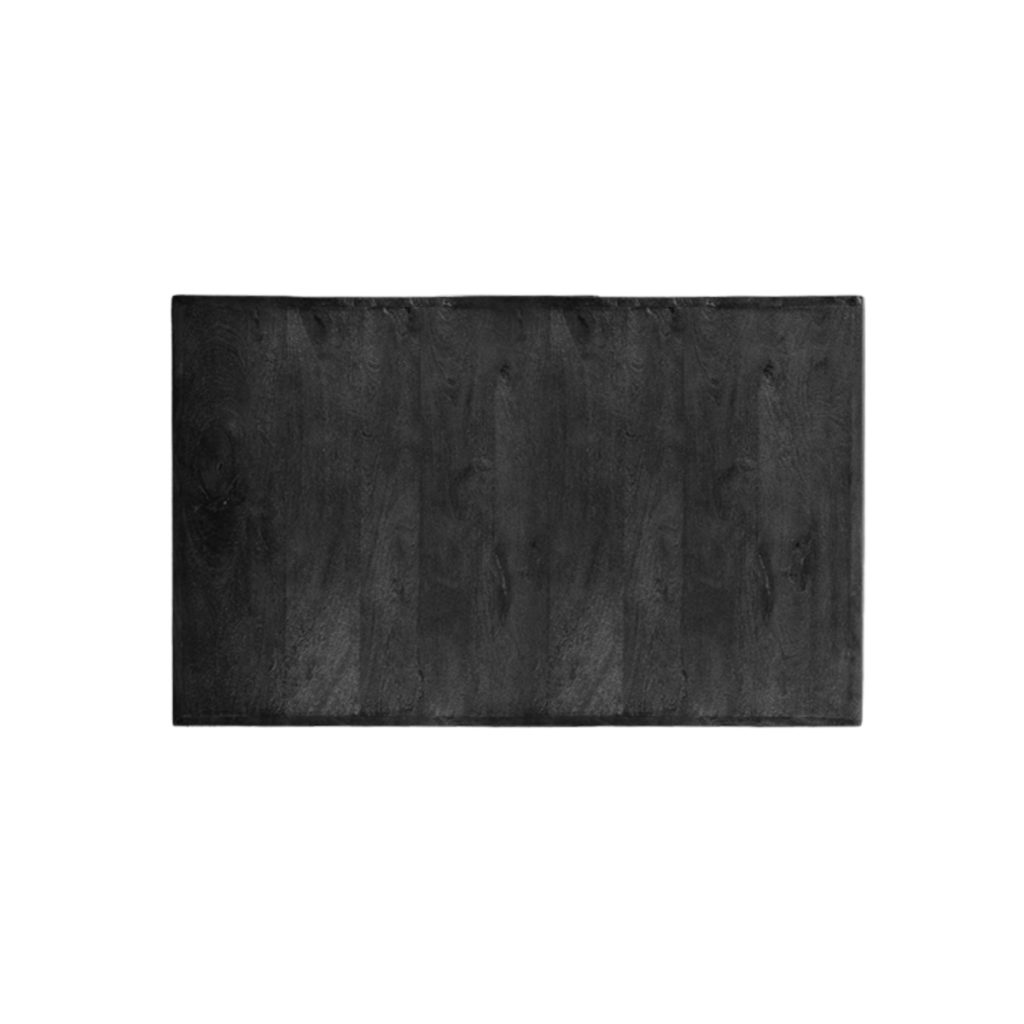 LABEL51 Eetkamerstoel Tafelblad Straight Edge - Zwart - Mangohout - 120 cm Straight - Afbeelding 2