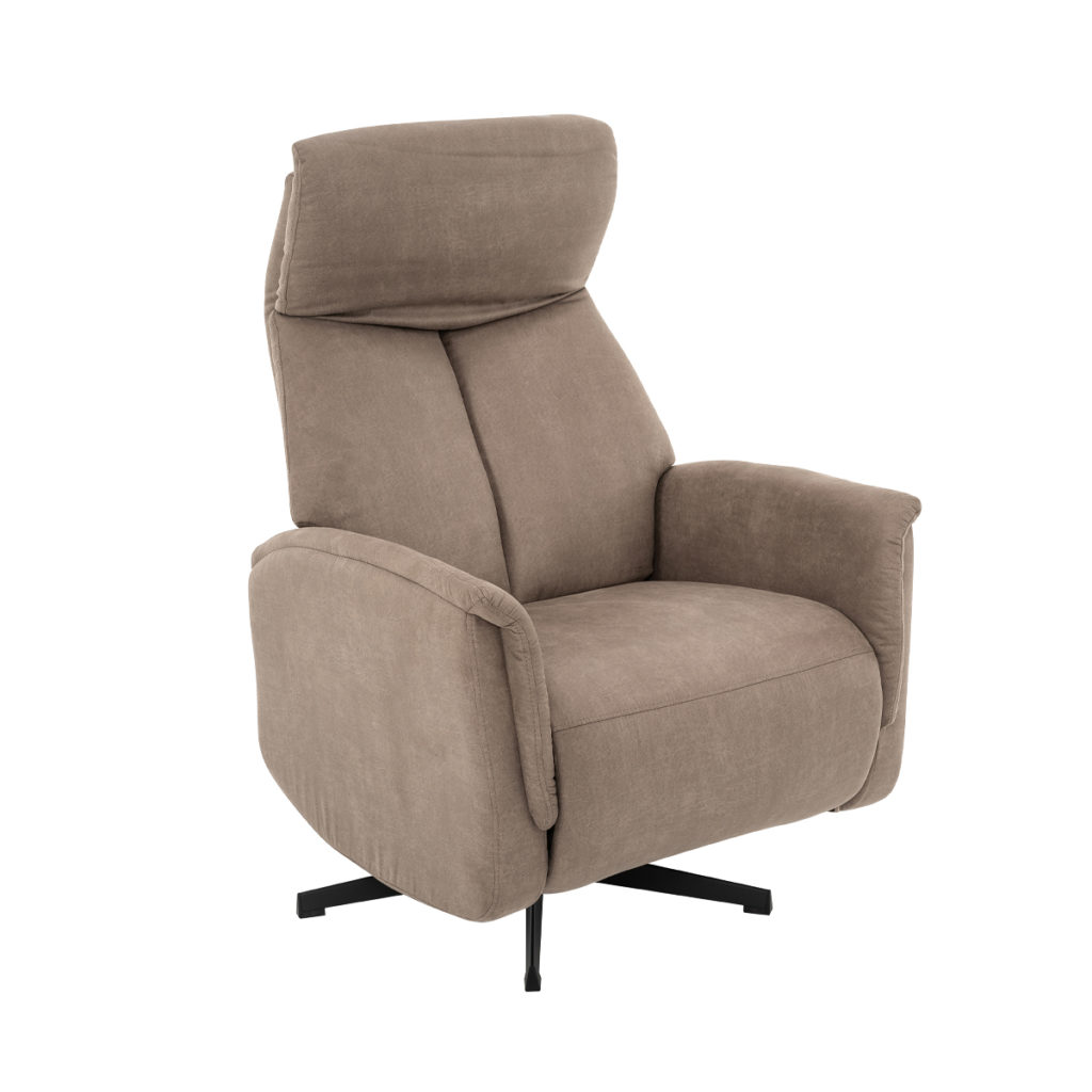 LABEL51 Fauteuil Aarhus - Taupe - Micro Suede - 2-Motorig - Afbeelding 3