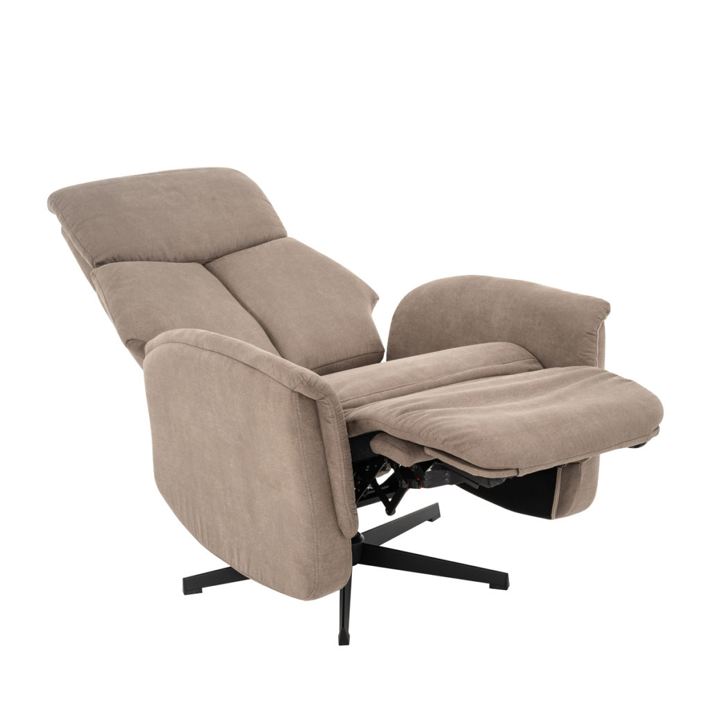 LABEL51 Fauteuil Aarhus - Taupe - Micro Suede - 2-Motorig - Afbeelding 4