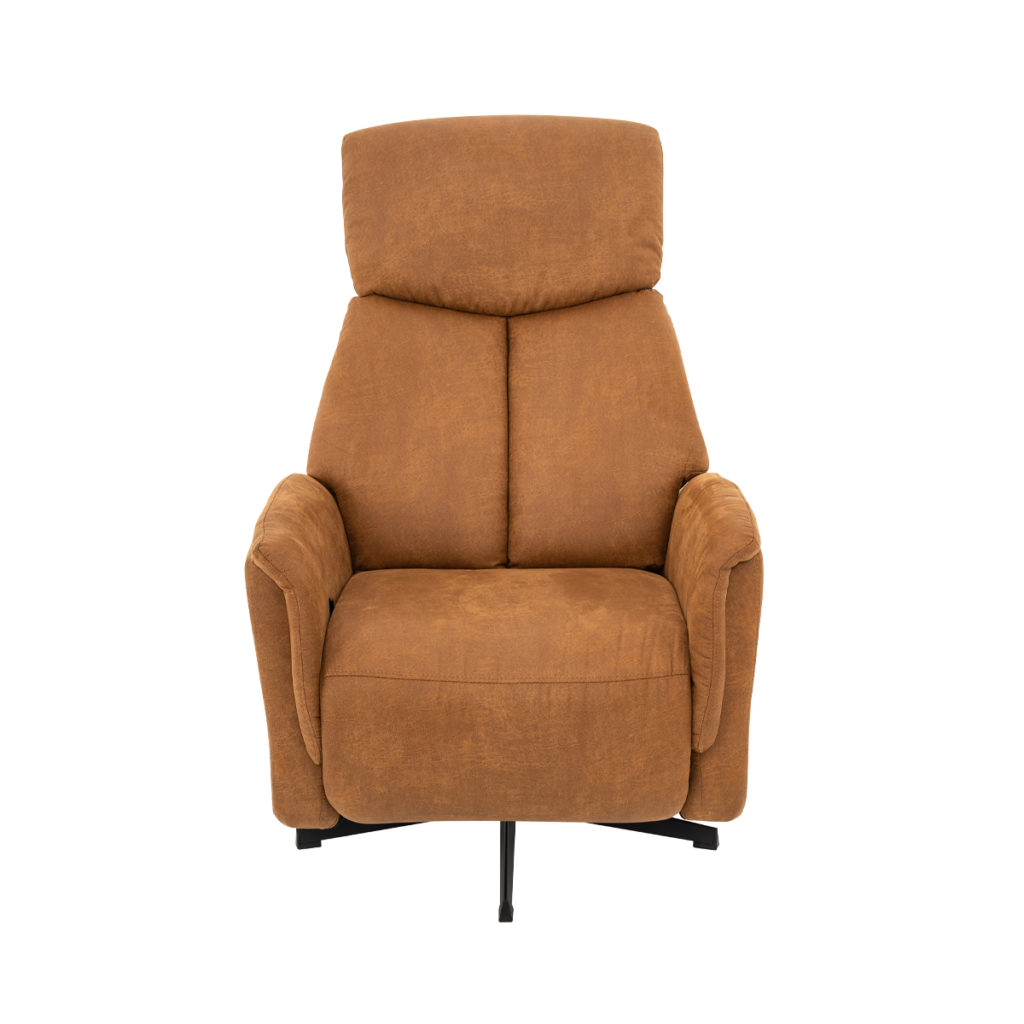 LABEL51 Fauteuil Aarhus - Cognac - Micro Suede - 2-Motorig - Afbeelding 5