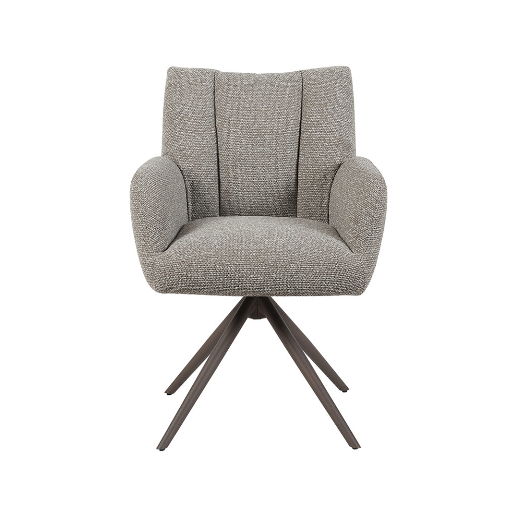 LABEL51 Eetkamerstoel Padua - Mushroom - Royal Boucle - Brons Metalen Frame - Afbeelding 4