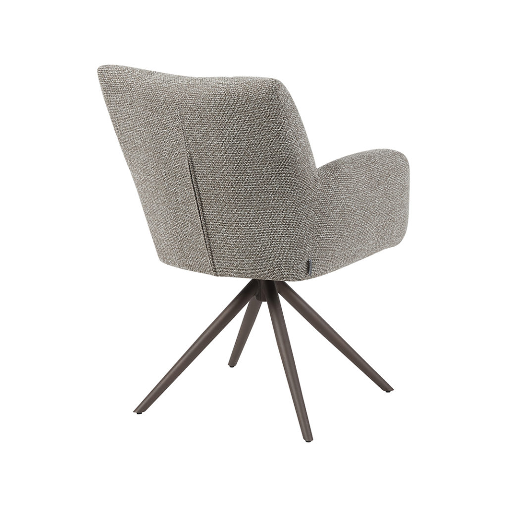 LABEL51 Eetkamerstoel Padua - Mushroom - Royal Boucle - Brons Metalen Frame - Afbeelding 6