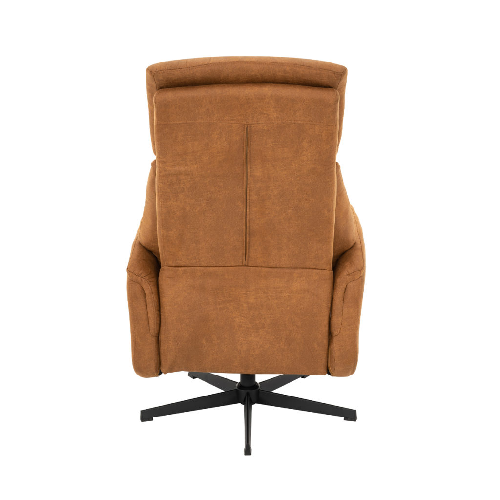 LABEL51 Fauteuil Helsinki - Cognac - Micro Suede - Manueel Verstelbaar - Afbeelding 6