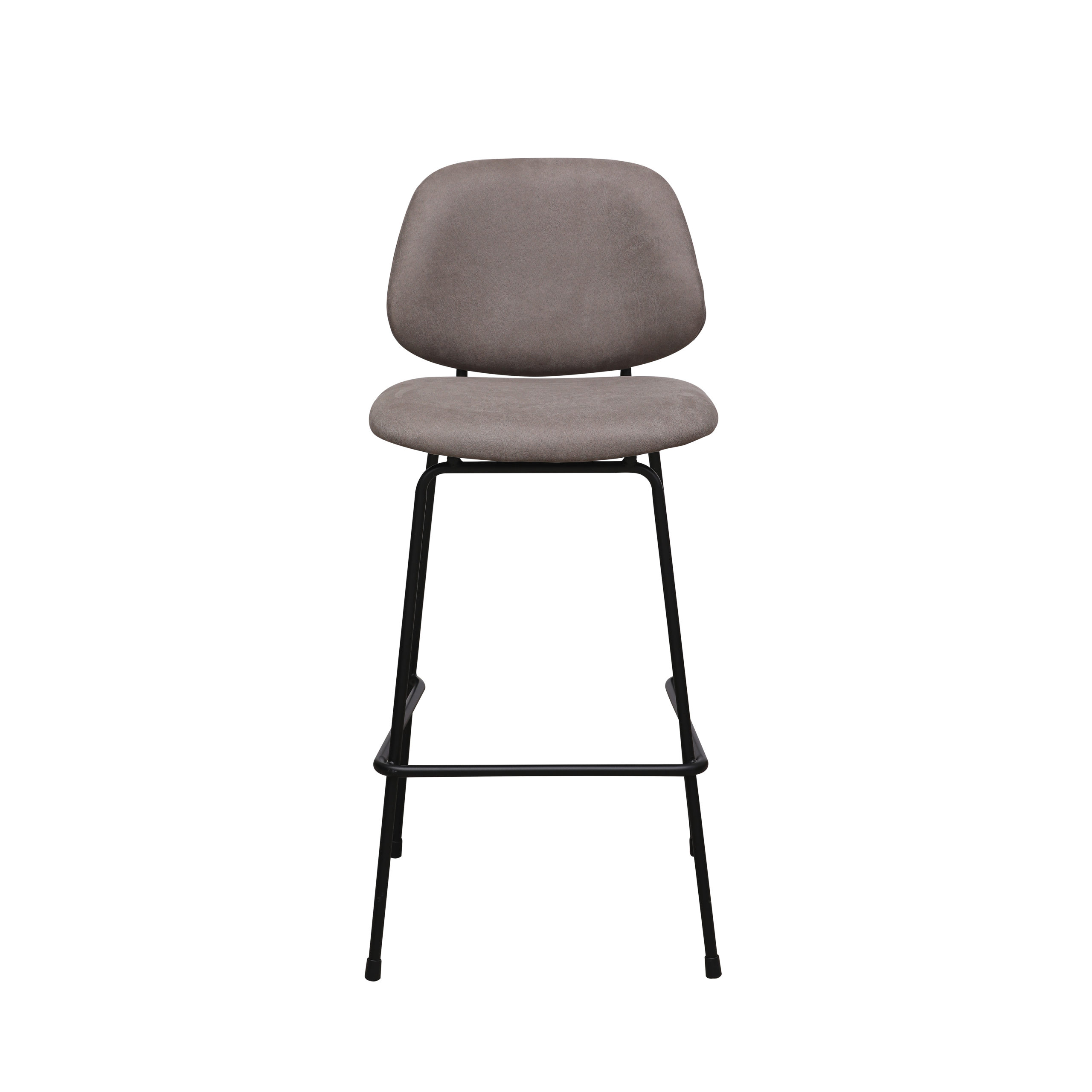 Het Steigerhouthuis LABEL51 Barkruk Bello - Taupe - Micro Suede - Hoog