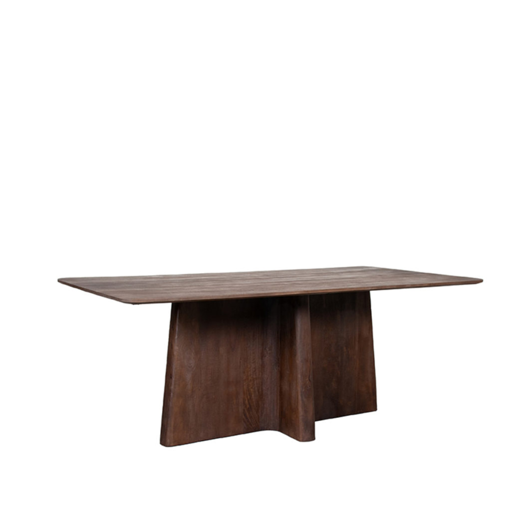 LABEL51 Eetkamertafel Scott - Espresso - Mangohout - 220 cm - Afbeelding 2