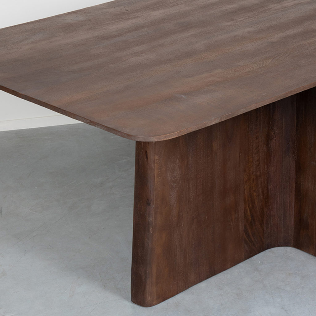 LABEL51 Eetkamertafel Scott - Espresso - Mangohout - 220 cm - Afbeelding 5