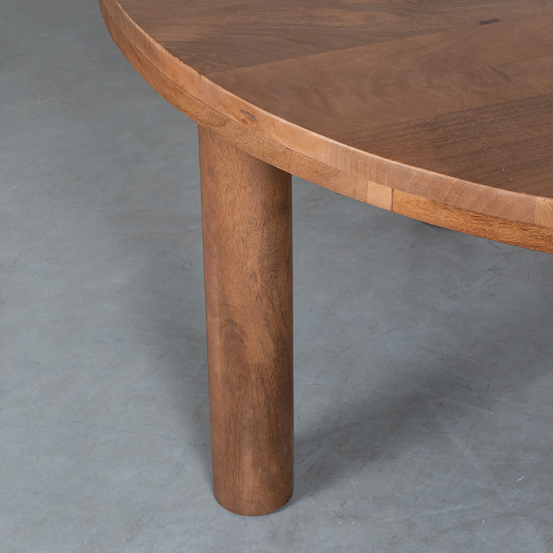 LABEL51 Eetkamertafel Elly - Nature Smooth - Mangohout - 140 cm - Rond - Afbeelding 2