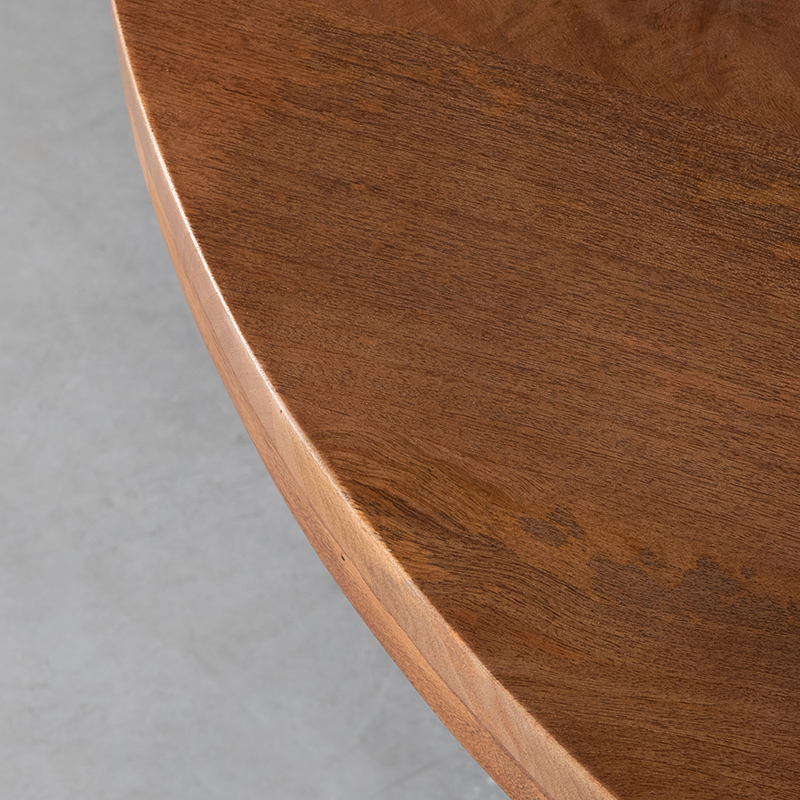 LABEL51 Eetkamertafel Elly - Nature Smooth - Mangohout - 140 cm - Rond - Afbeelding 3
