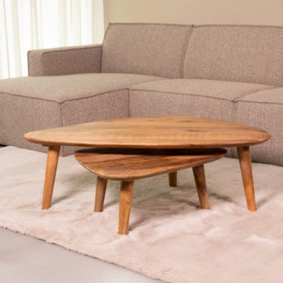 LABEL51 Salontafel Gregg - Naturel - Mangohout - 110 cm