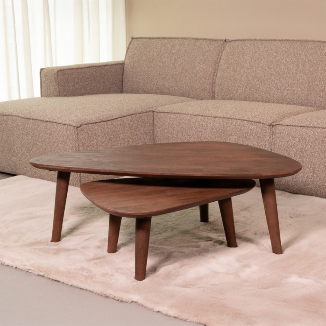 Het Steigerhouthuis LABEL51 Salontafel Gregg - Espresso - Mangohout - 110 cm