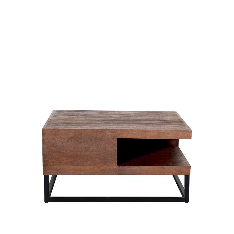 LABEL51 Salontafel Cube - Nature Smooth - Mangohout - 80 cm - Afbeelding 2