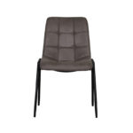 LABEL51 Eetkamerstoel Noor - Taupe - Micro Suede - Zwart Metalen Frame