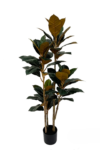 Rubberboom kunstplant 140 cm - Ficus elastica met 3 stammen