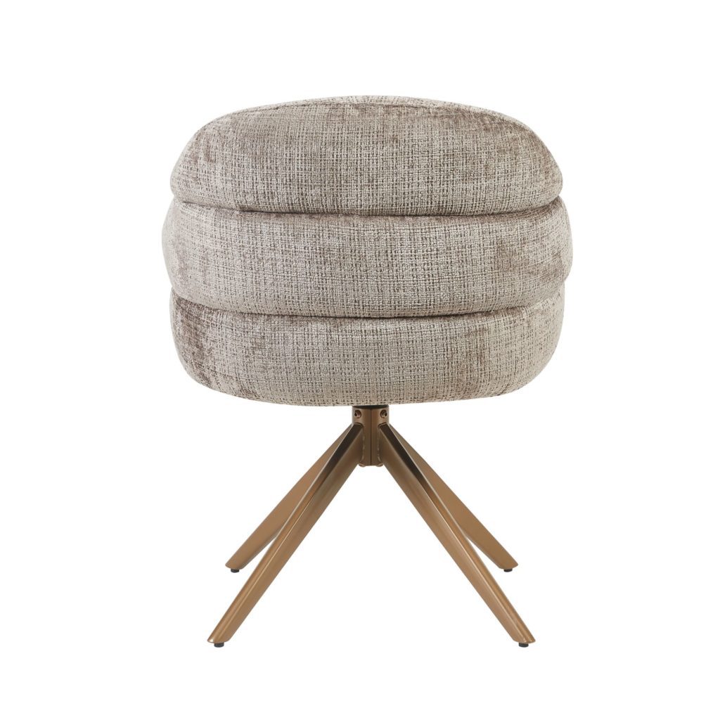 Eetkamerstoel Bella | Klei | Poot Brons | Met armleuning - Afbeelding 6