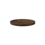 LABEL51 Eetkamertafel Tafelblad Rond - Zwart - Mangohout - 70 cm - Rond