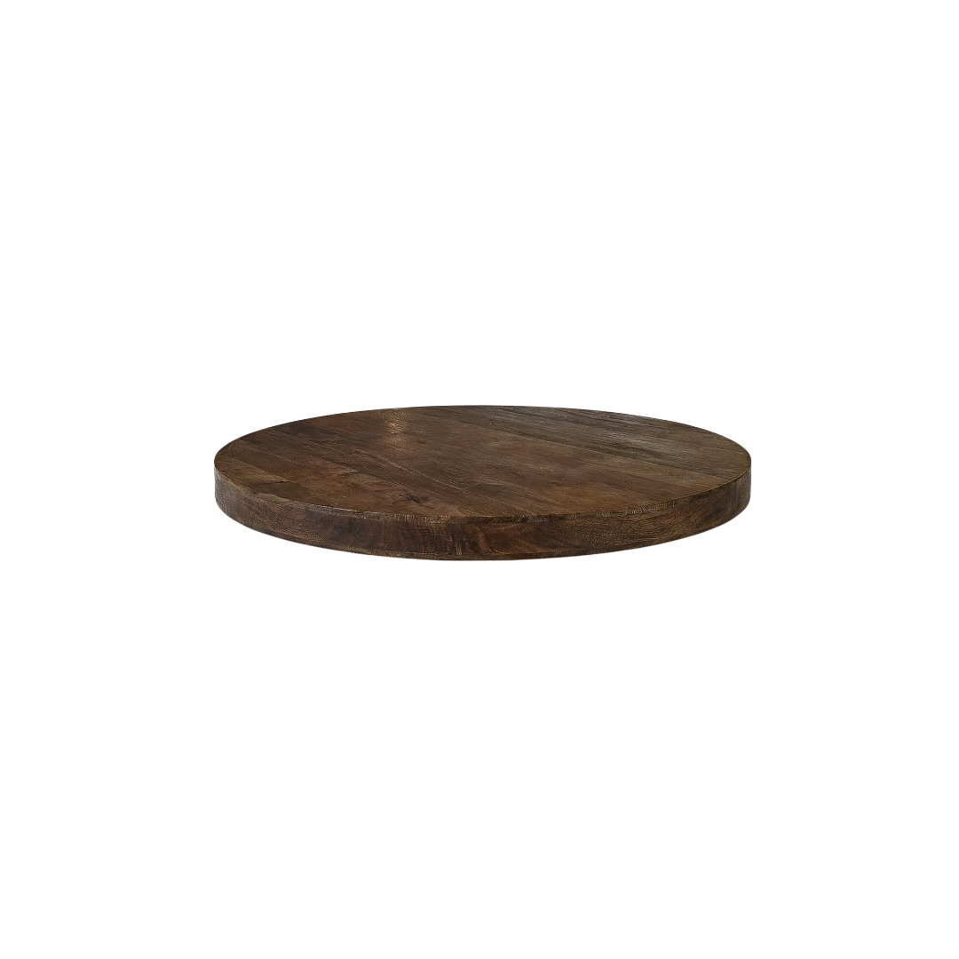 Het Steigerhouthuis LABEL51 Eetkamertafel Tafelblad Rond - Zwart - Mangohout - 70 cm - Rond