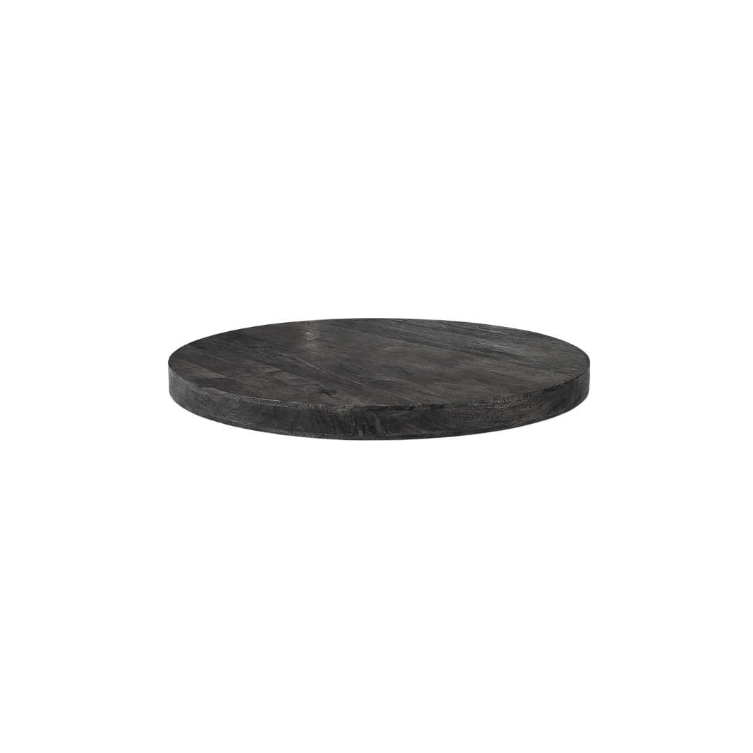 Het Steigerhouthuis LABEL51 Eetkamertafel Tafelblad Straight Edge - Espresso - Mangohout - 70 cm - Rond