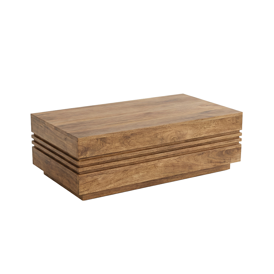 Het Steigerhouthuis LABEL51 Salontafel Notch - Nature Smooth - Mangohout - 110 cm