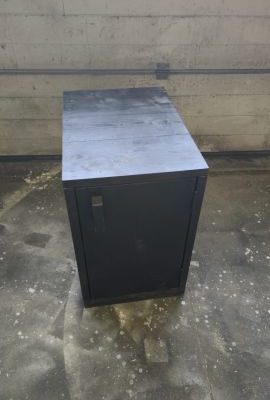OUTLET! Steigerhout nachtkastje black
