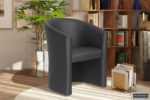 Kuipstoel 'Charlie' PU zwart