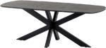 Eetkamertafel deens ovaal 230, Acacia Black