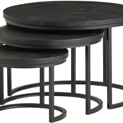 Black Enzo salontafel set van 3