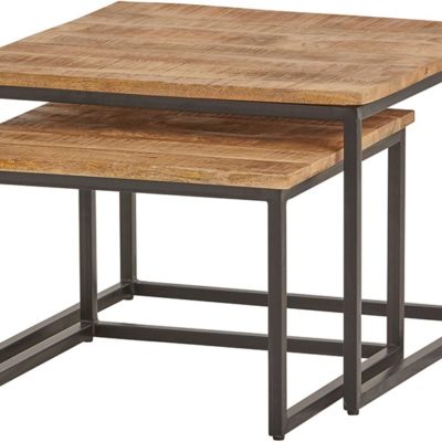 Cuba vierkante salontafel, set van 2, medium