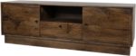 TV dressoir 150 met 2 deuren, 1 lade en 1 open vak, Dark Walnut