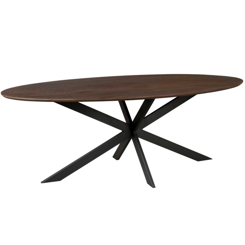 Eiken eettafel Ferris | Ovaal 240 cm | Bruin