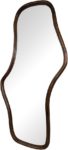 Golvende spiegel 160, Mango Mat Walnoot